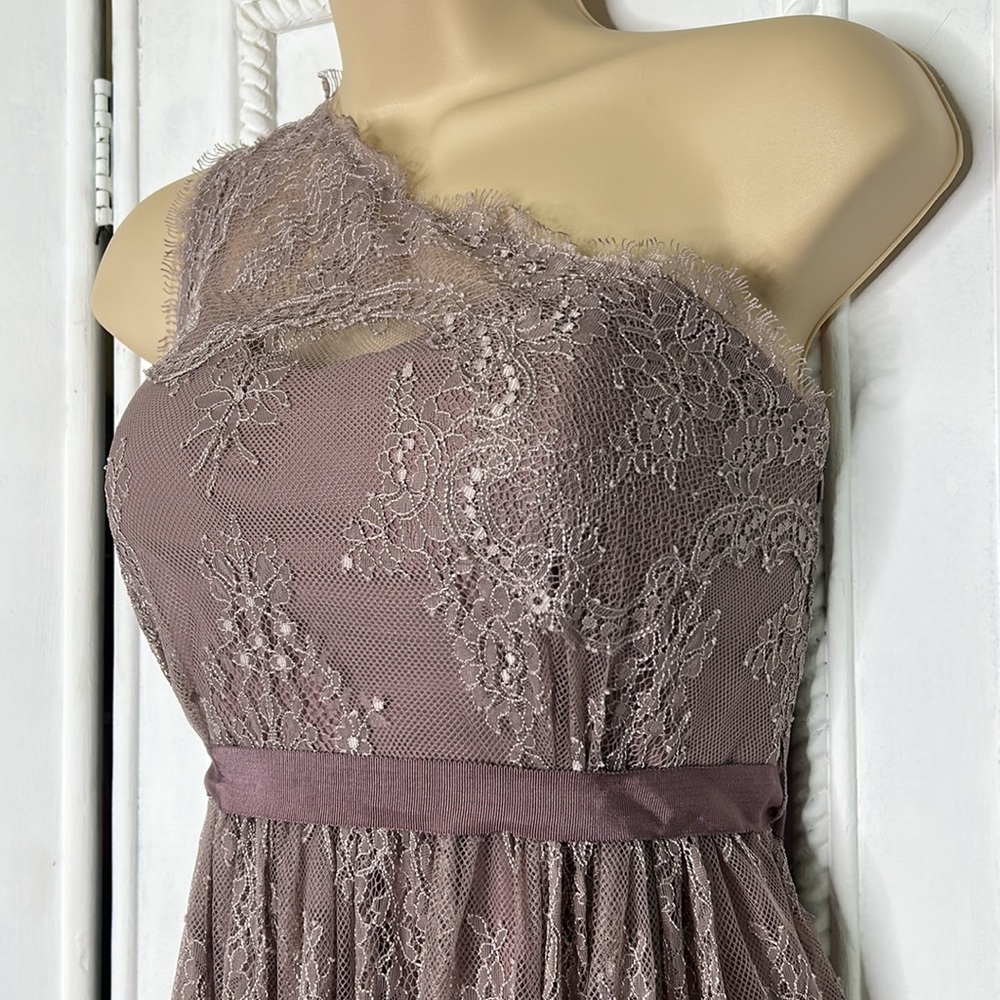 Va et Vien Ariel BHLDN Anthro mauve lace one shoulder dress NWT - Picture 4 of 6